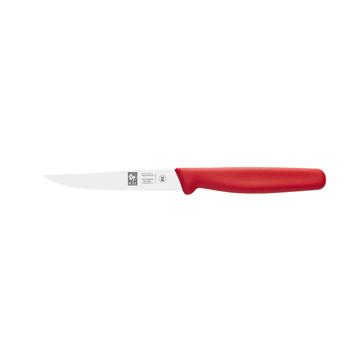 Faca para legumes serrilha 10 cm, cabo vermelho – mod. 5304
