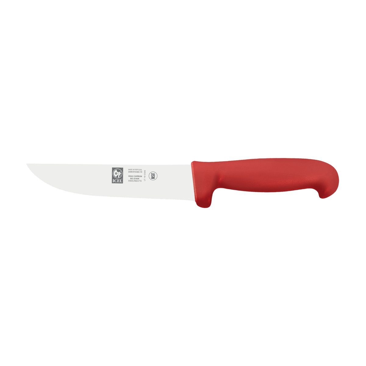 Faca de talho Poly 11 cm, cabo vermelho