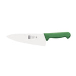 Faca de chefe lâmina larga 20 cm, cabo verde