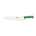 Faca de chefe lâmina larga 30 cm, cabo verde