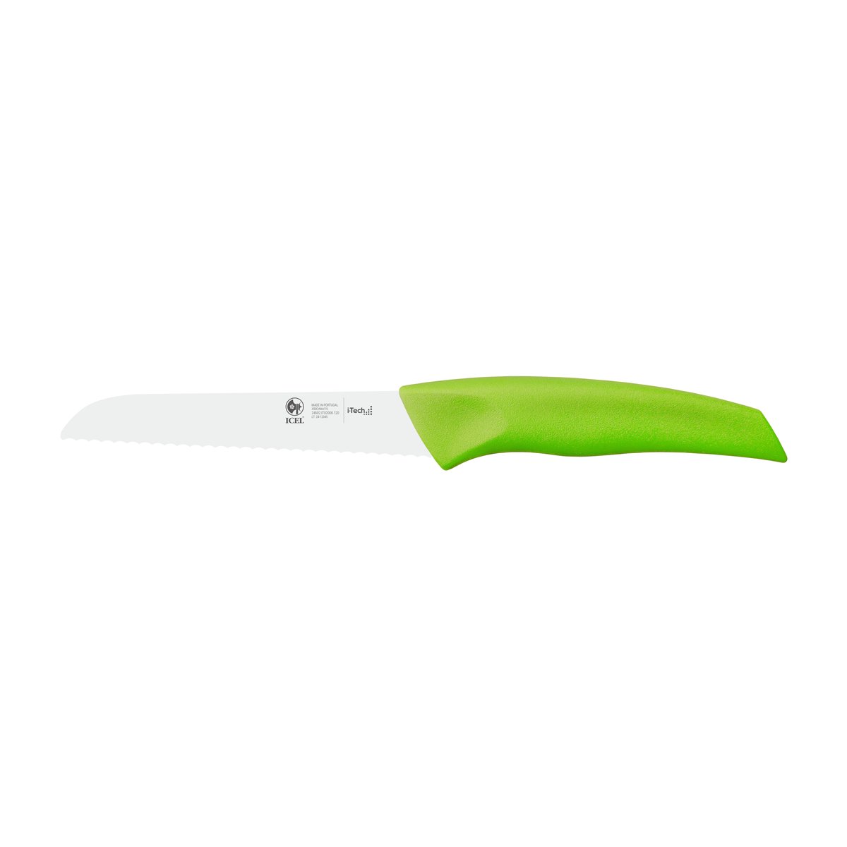 Faca para vegetais serrilha i-Tech 12 cm, cabo verde alface
