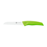Faca para vegetais serrilha i-Tech 12 cm, cabo verde alface