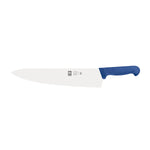 Faca de chefe lâmina larga 30 cm, cabo azul