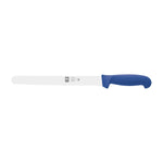 Faca para carnes frias serrilha Prática 25 cm, cabo azul