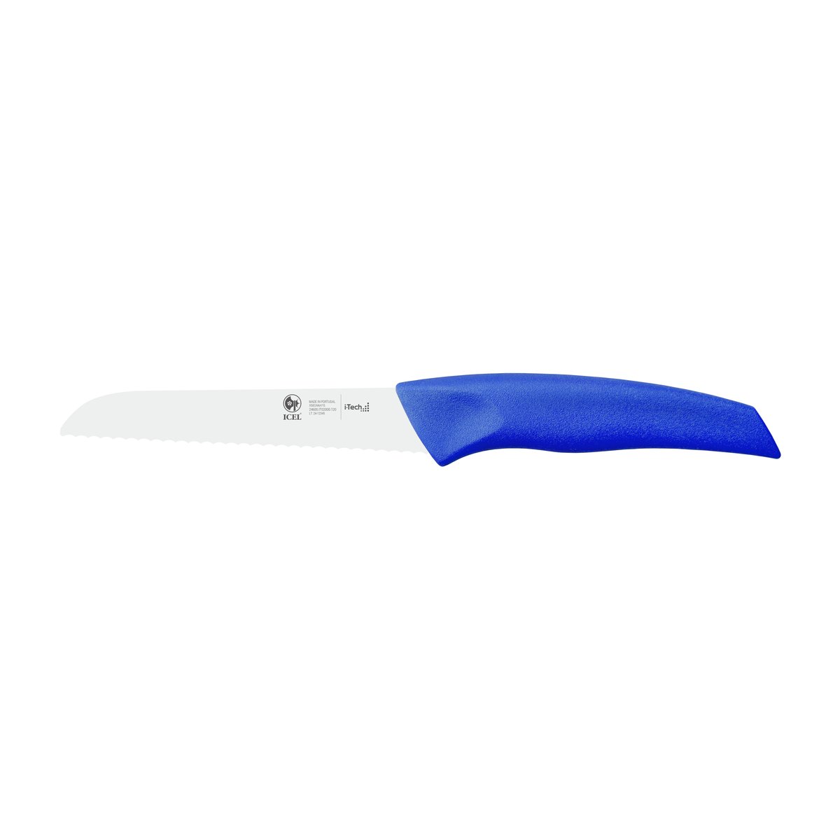 Faca para vegetais serrilha i-Tech 12 cm, cabo azul