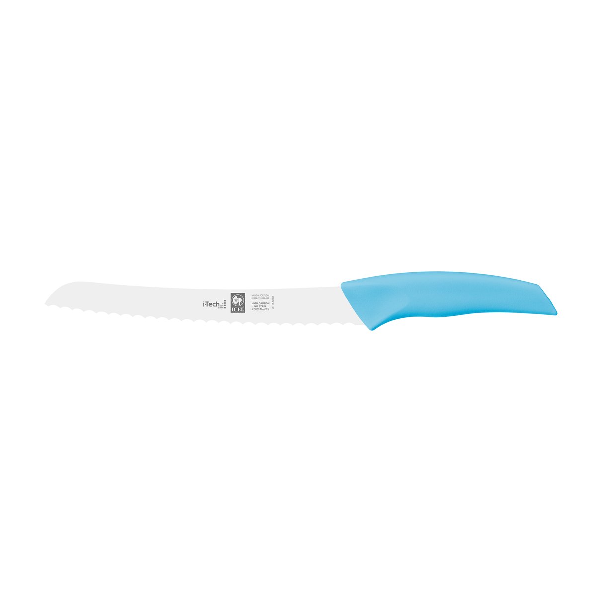 Faca para pão i-Tech 20 cm, cabo azul claro