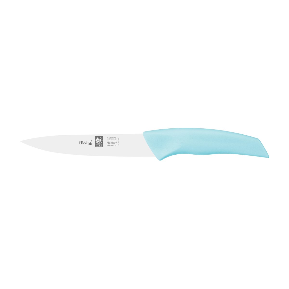 Faca para legumes i-Tech 15 cm, cabo azul água
