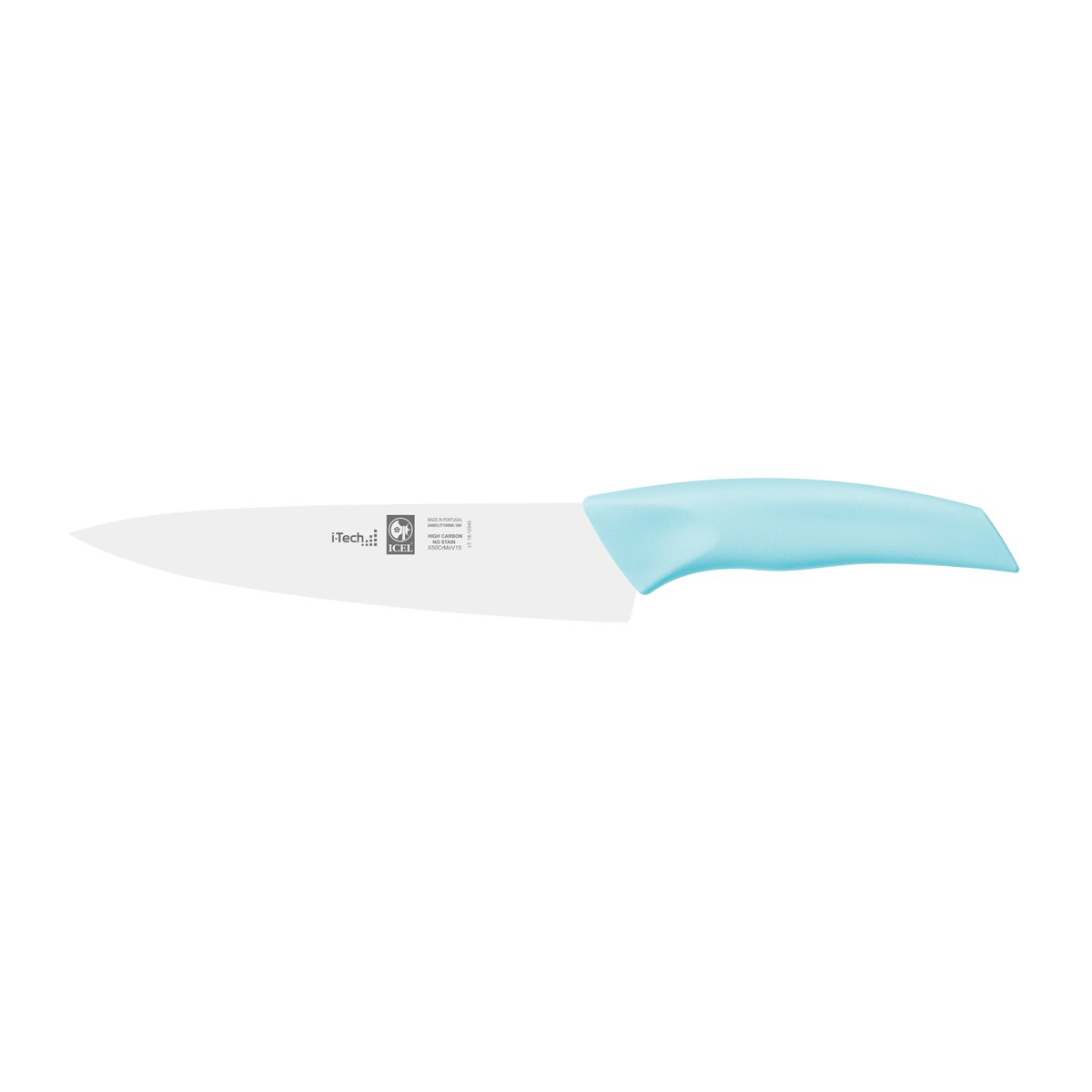 Faca de chefe i-Tech 18 cm, cabo azul água