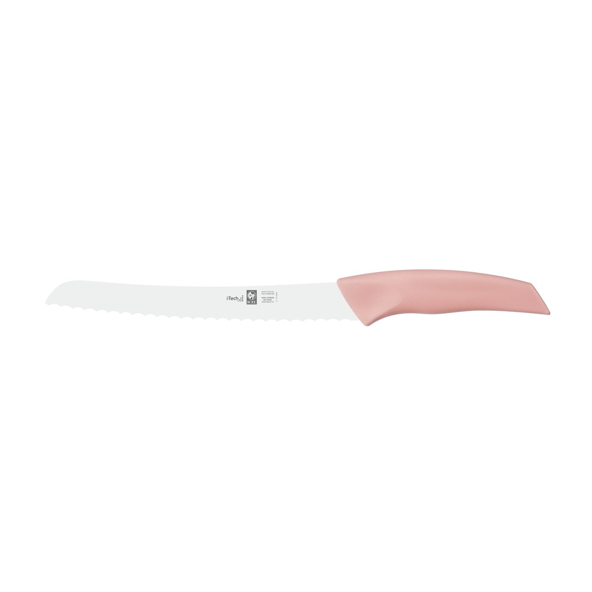 Faca para pão i-Tech 20 cm, cabo rosa claro