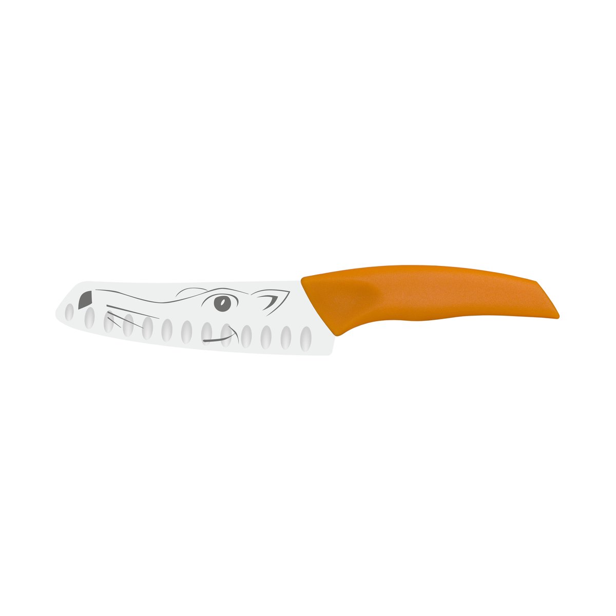 Faca Santoku alvéolos Kids 14 cm, cabo laranja