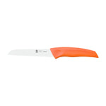 Faca para vegetais serrilha i-Tech 12 cm, cabo laranja claro