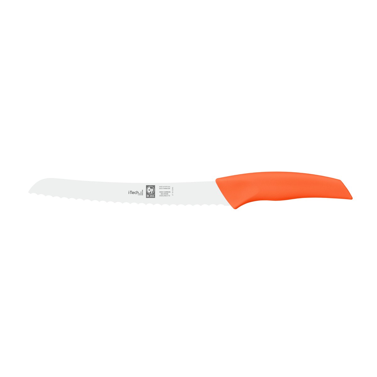 Faca para pão i-Tech 20 cm, cabo laranja claro