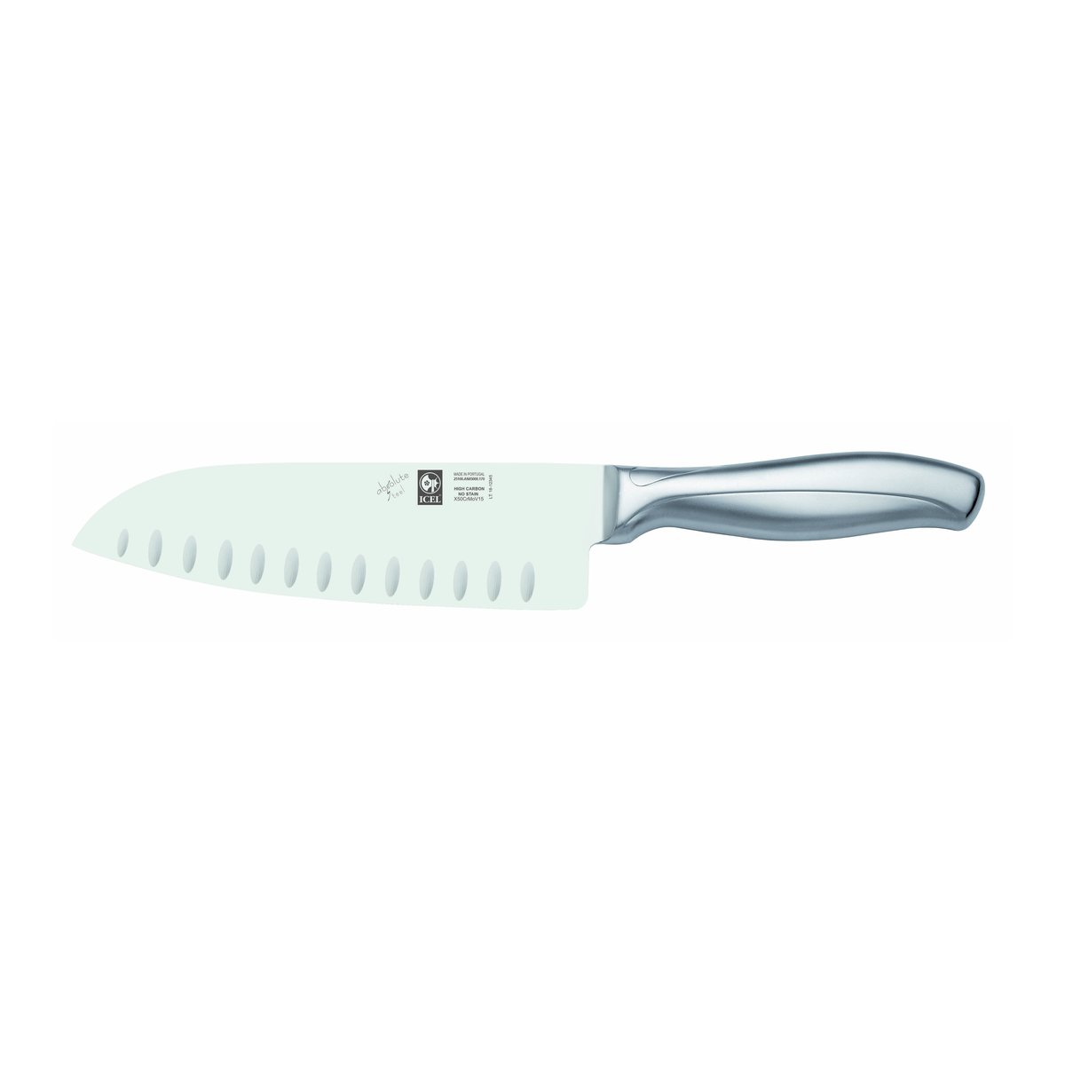Faca Santoku alvéolos Absolute Steel 17 cm