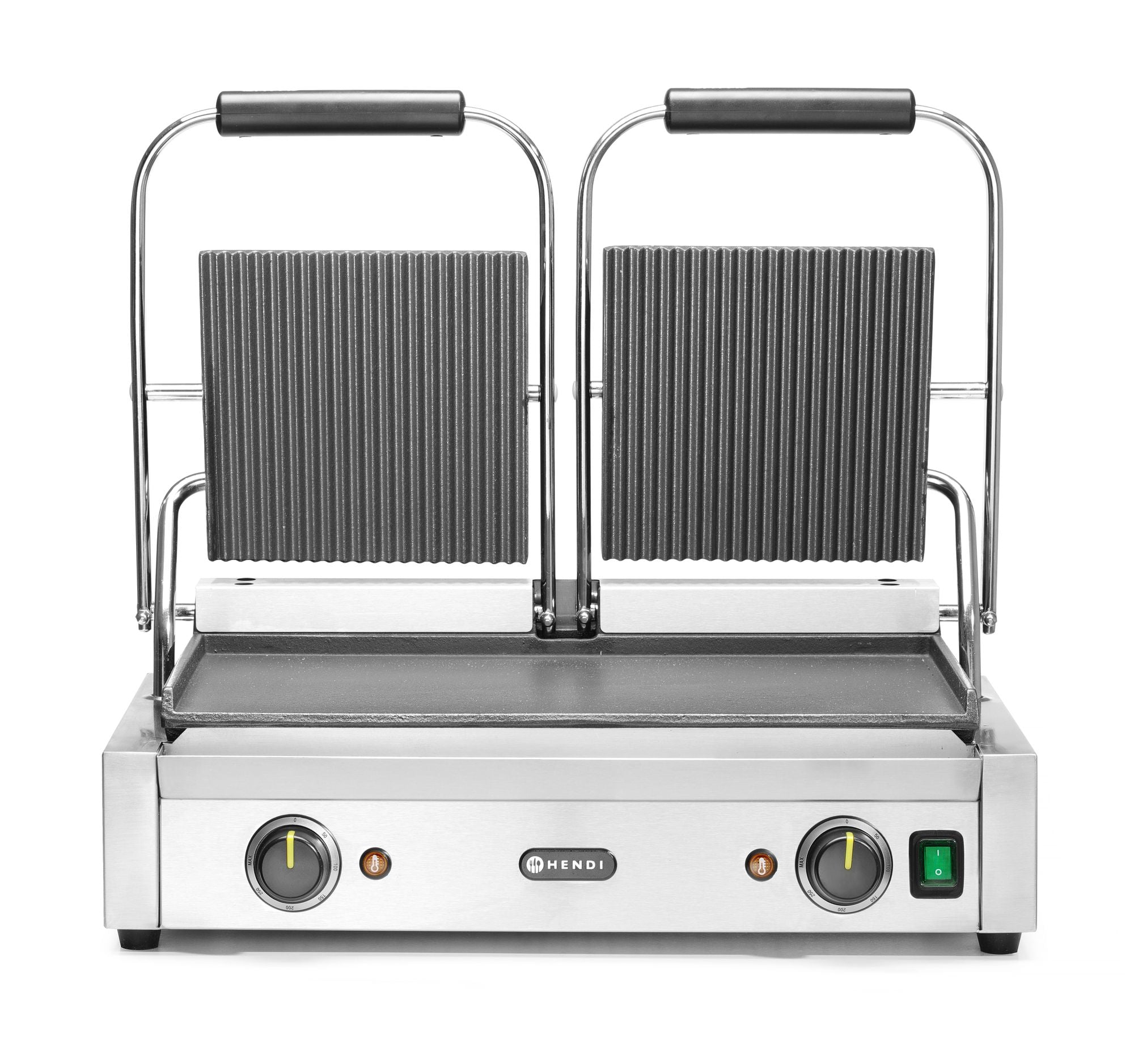 Grelhador de contacto duplo canelado/liso 3600W