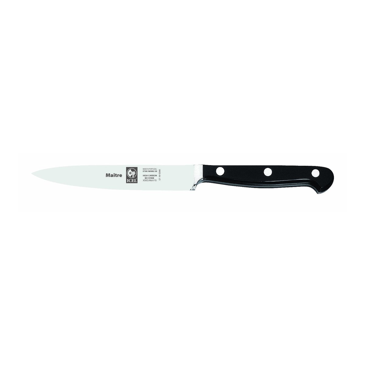 Faca de cozinha Maître 12 cm, cabo preto