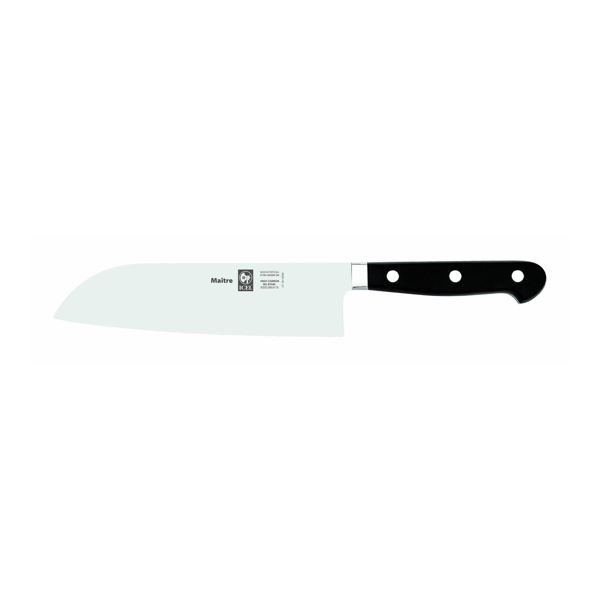 Faca Santoku Maître 18 cm, cabo preto