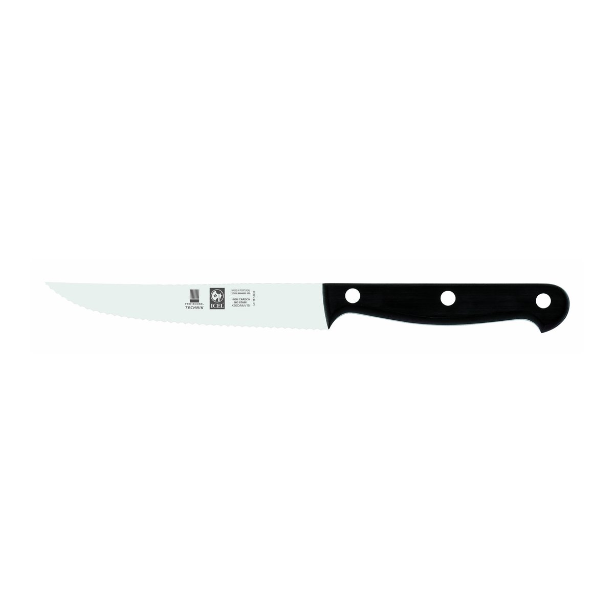 Faca para bife Technik 12 cm, cabo preto