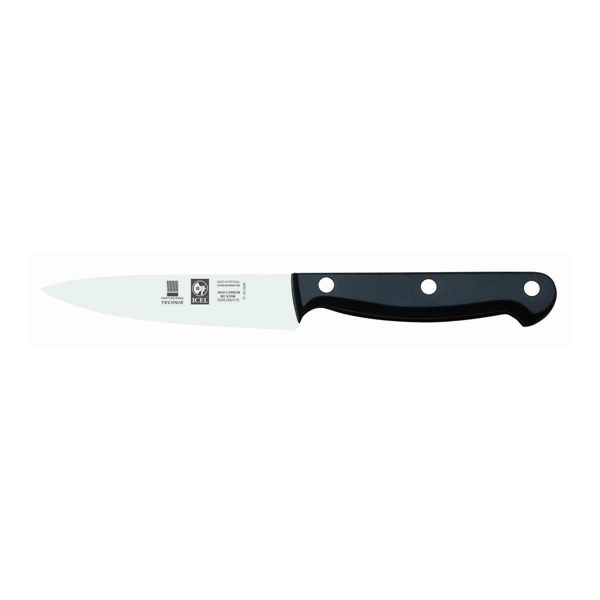 Faca de chefe Technik 10 cm, cabo preto