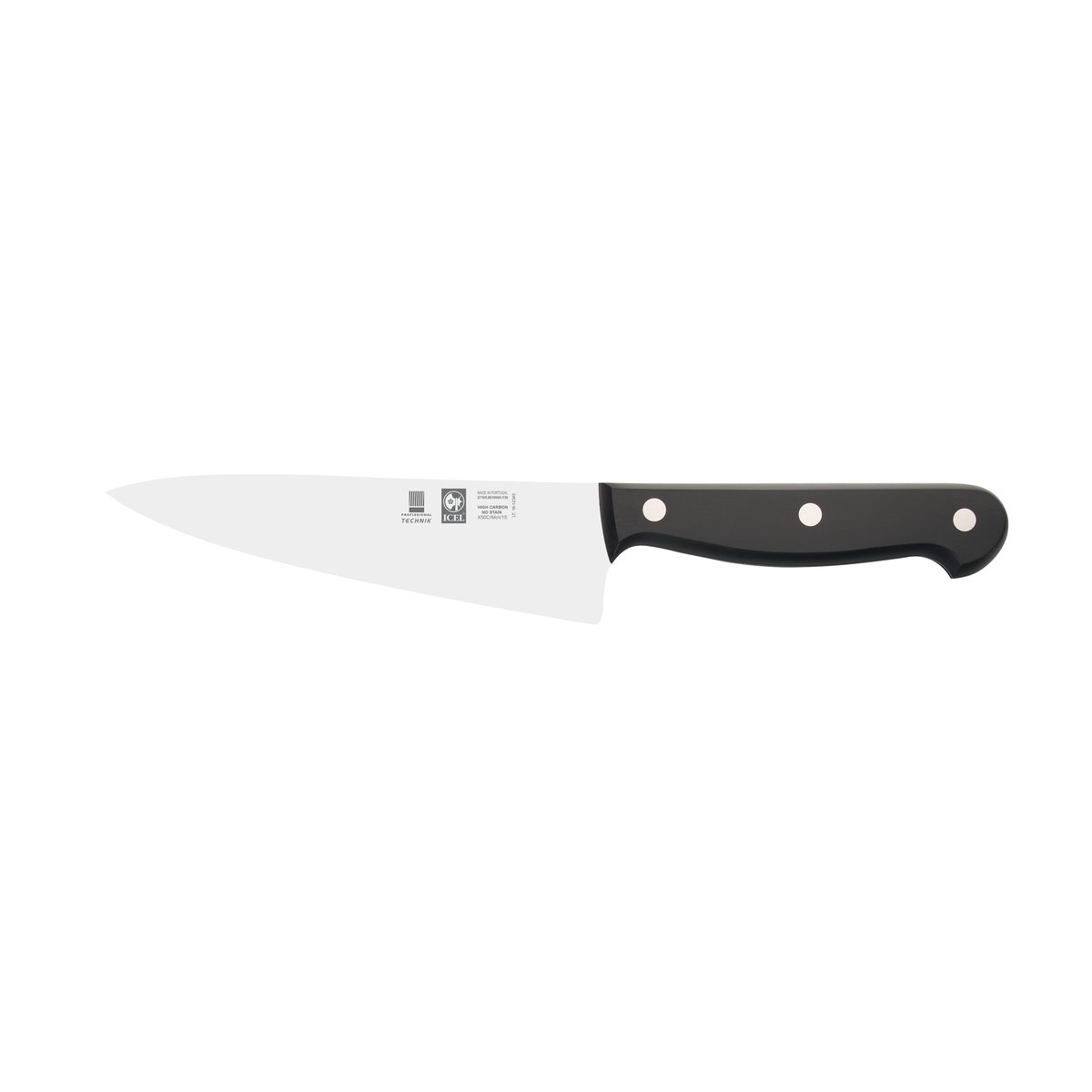Faca de chefe Technik 13 cm, cabo preto