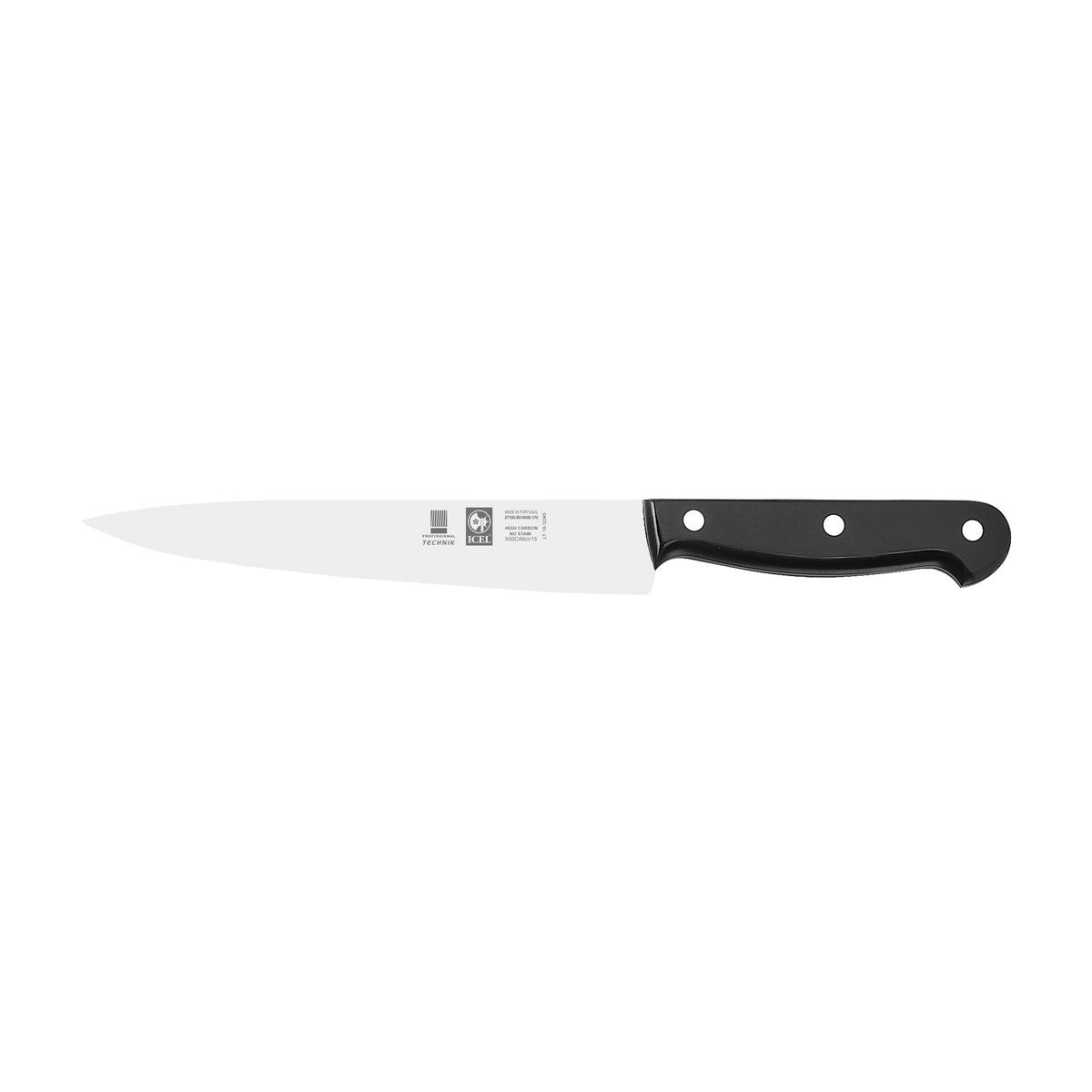 Faca para trinchar Technik 17 cm, cabo preto