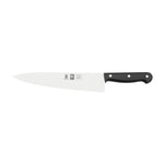 Faca de chefe serrilha Technik 25 cm, cabo preto