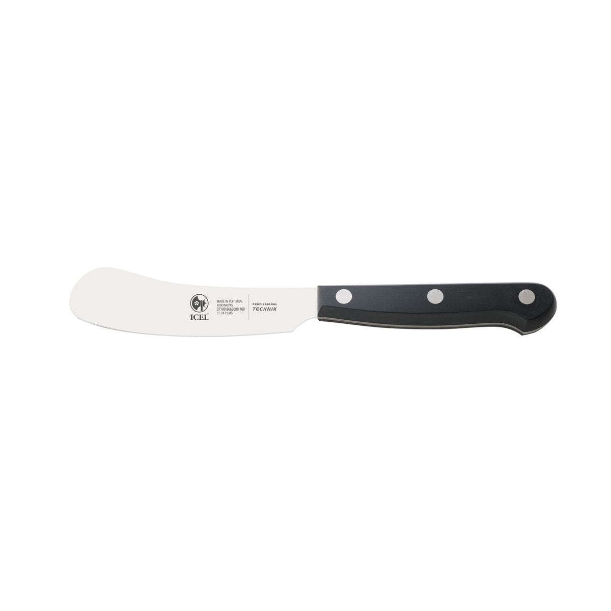 Faca para queijo pasta mole 10 cm, cabo preto