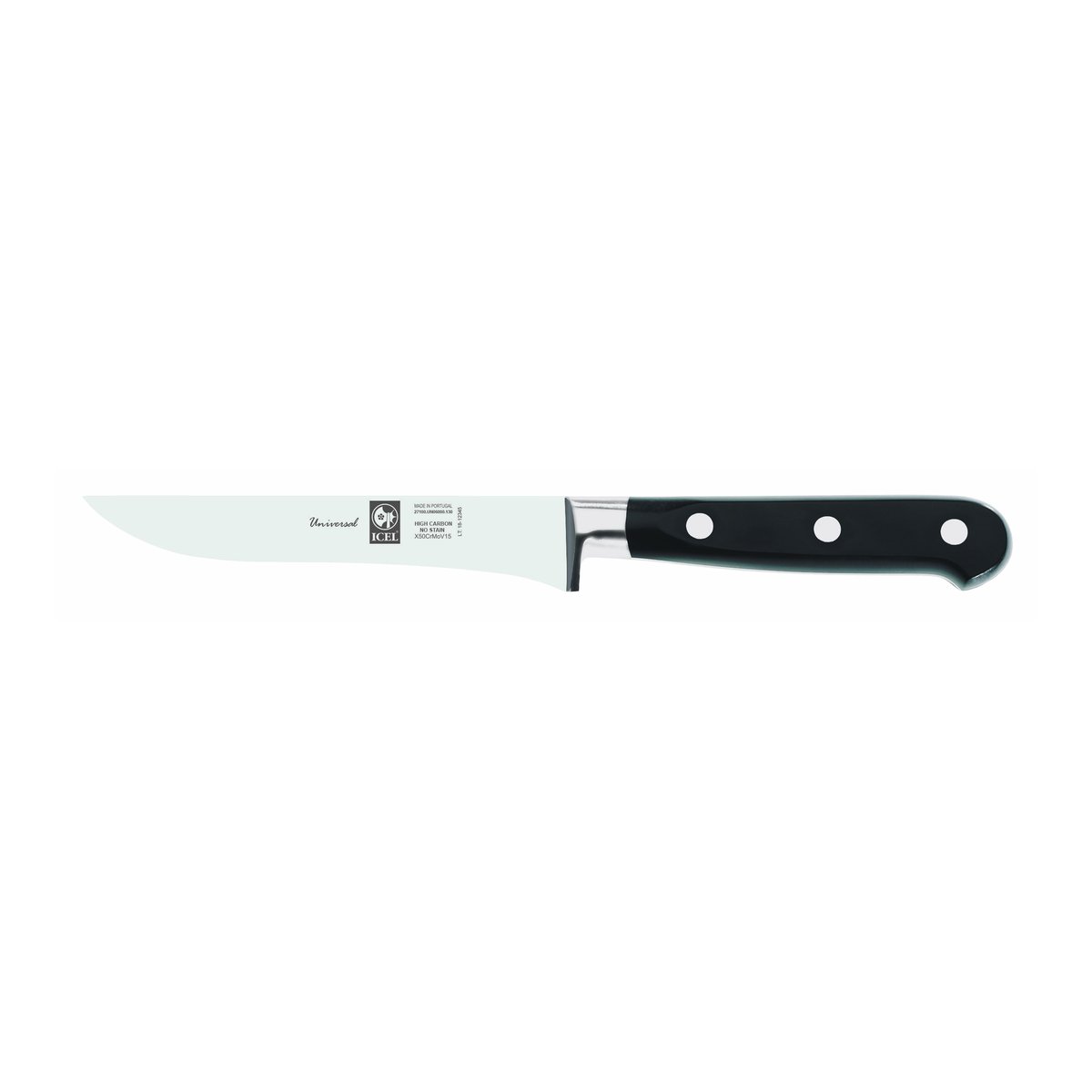 Faca para desossar lâmina larga Universal 13 cm, cabo preto