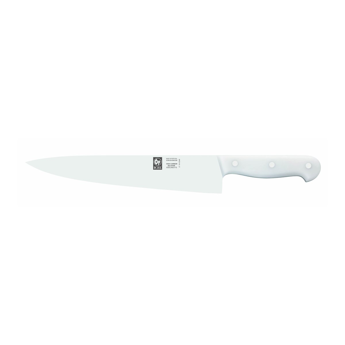 Faca de chefe lâmina grossa Clássica 29 cm, cabo branco