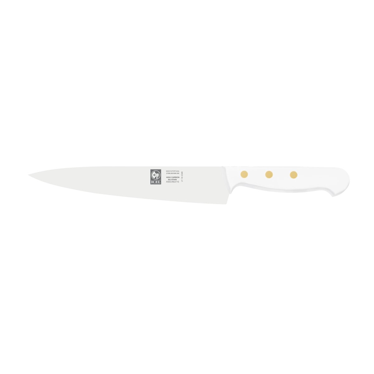 Faca de chefe Clássica 18 cm, cabo branco