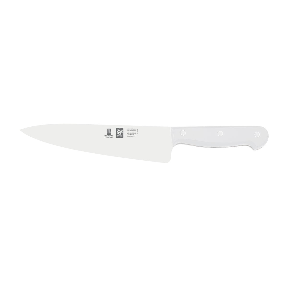 Faca de chefe Technik 20 cm, cabo branco