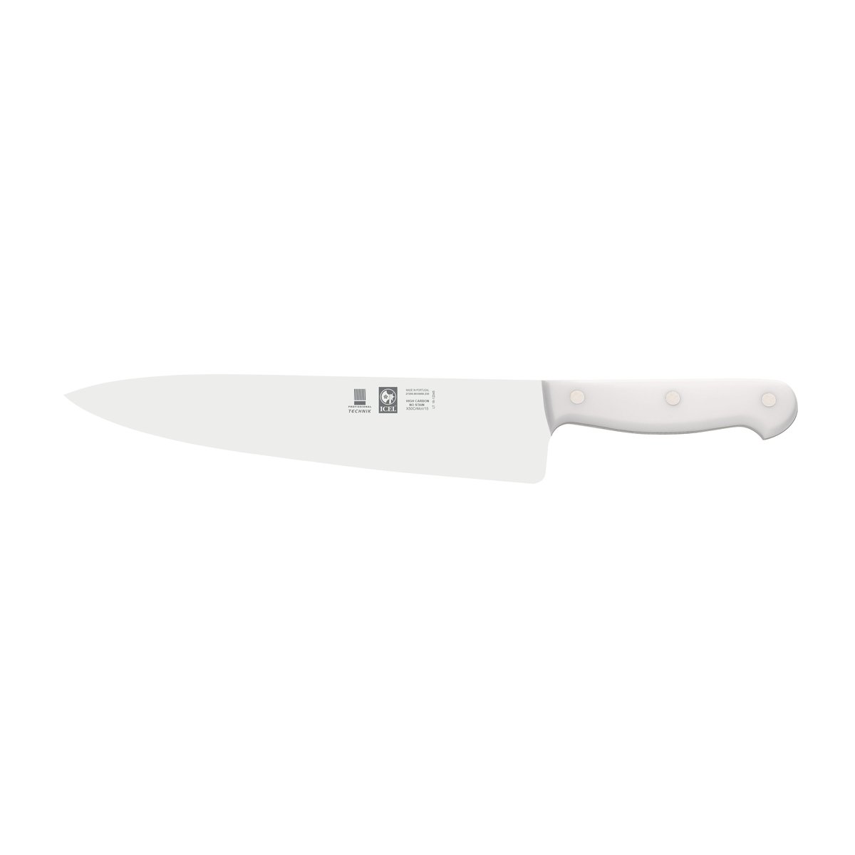 Faca de chefe Technik 23 cm, cabo branco