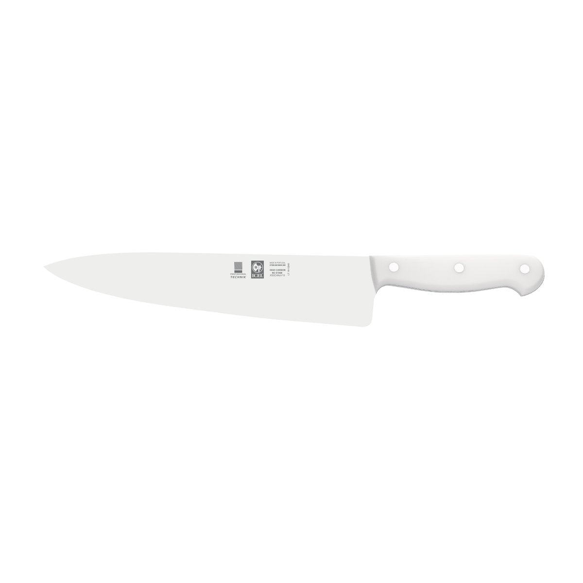 Faca de chefe Technik 30 cm, cabo branco