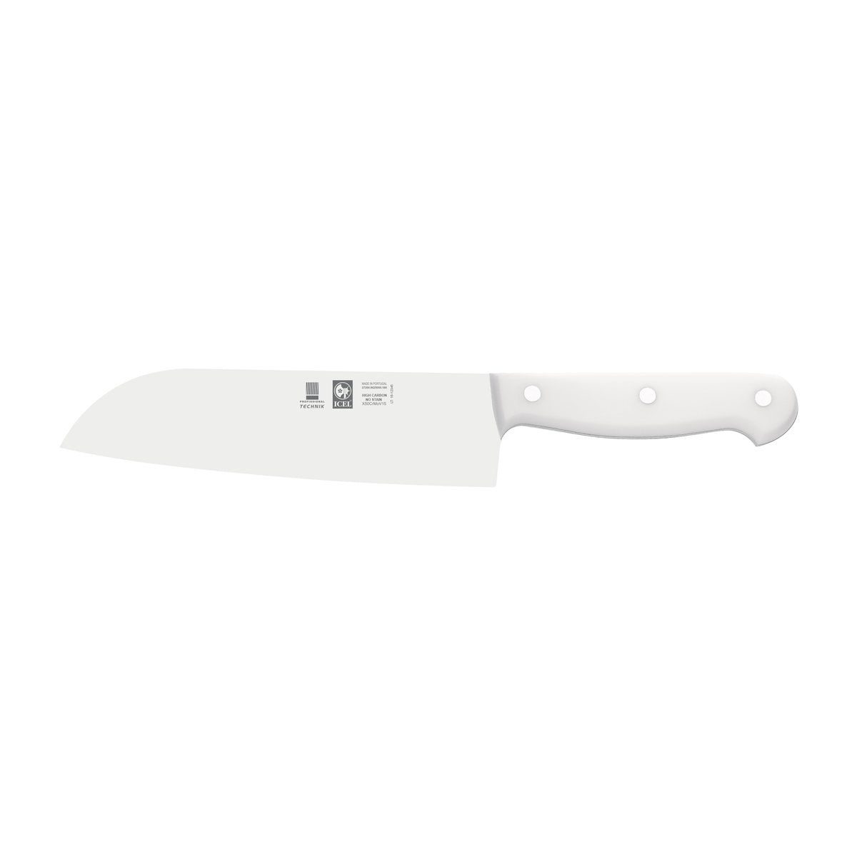Faca Santoku Technik 18 cm, cabo branco
