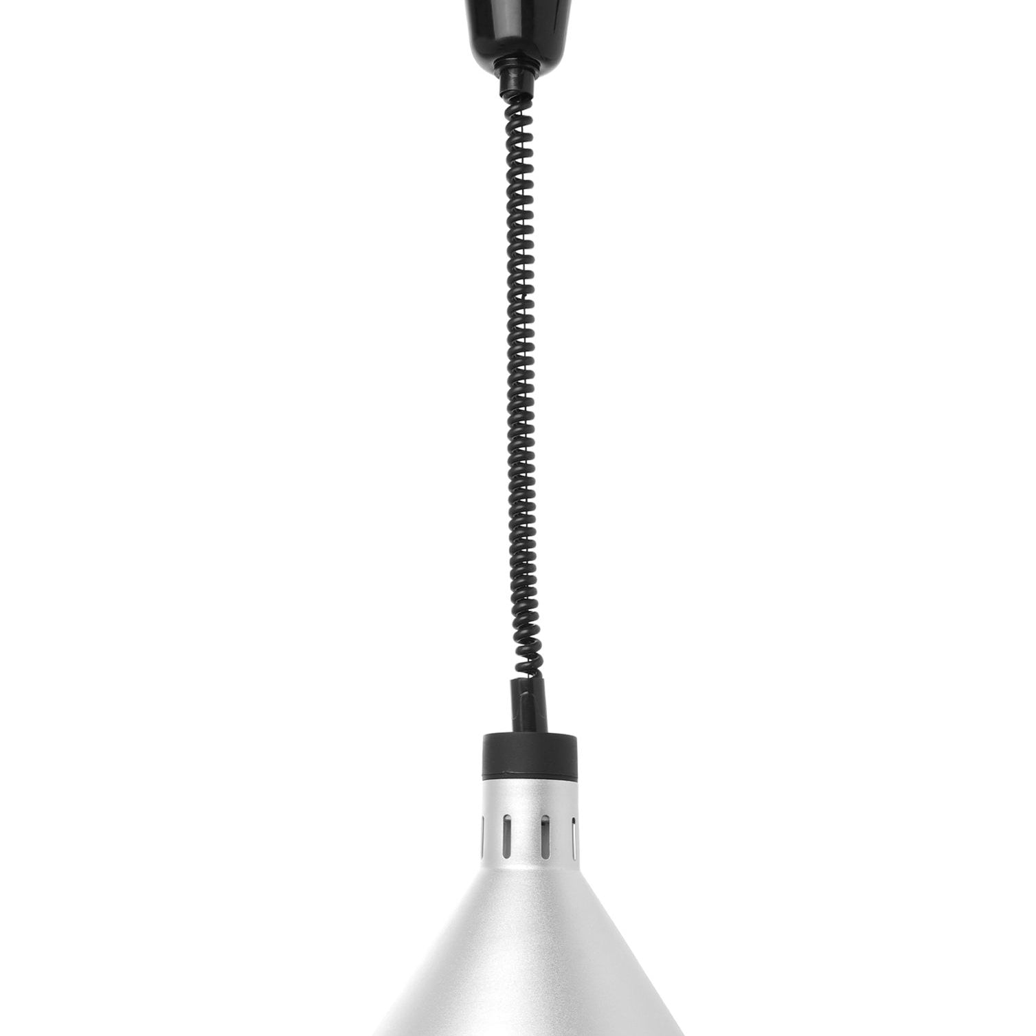 Lâmpada de calor de subida e descida cónica prateada 230V 250W