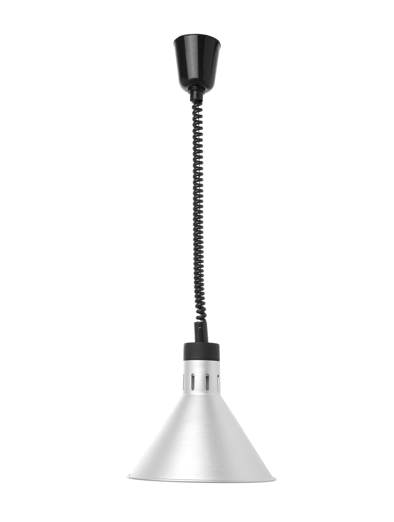Lâmpada de calor de subida e descida cónica prateada 230V 250W
