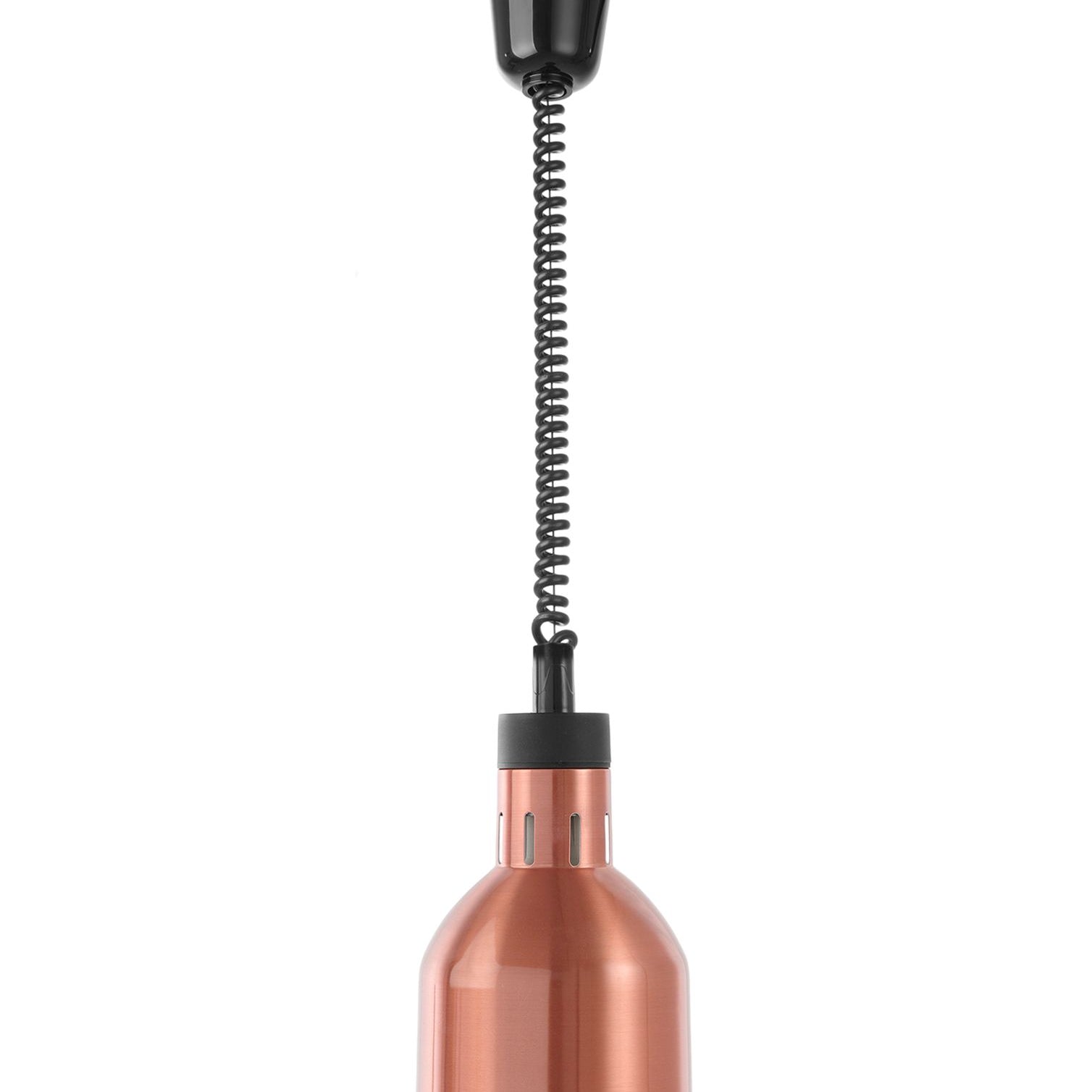 Lâmpada de calor regulável cilíndrica cor de cobre 230V 250W