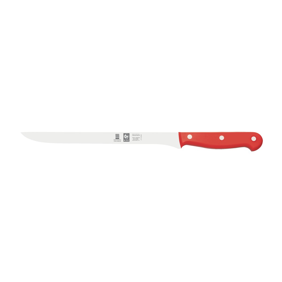 Faca para presunto Technik 24 cm, cabo vermelho