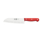 Faca Santoku alvéolos Technik 18 cm, cabo vermelho