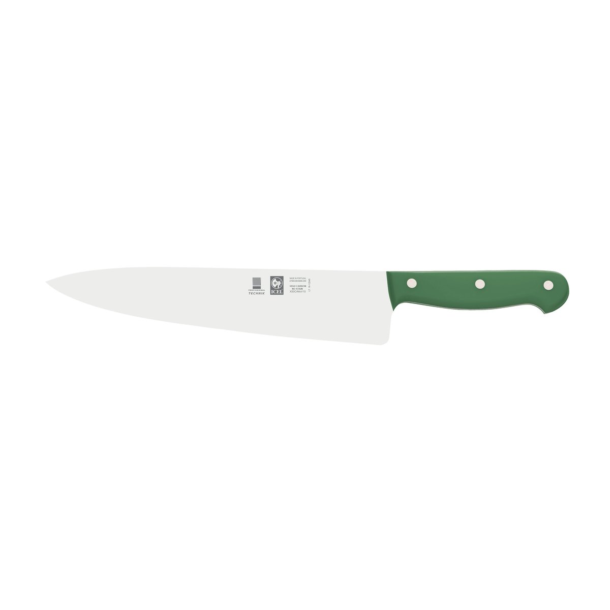 Faca de chefe Technik 25 cm, cabo verde