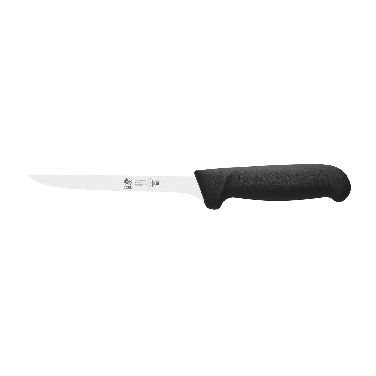 Faca para desossar semi-flexível Safe 15 cm, cabo preto – mod. 3943