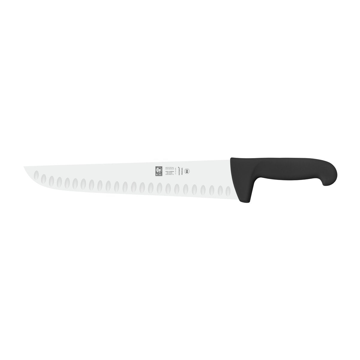 Faca de talho alvéolos Safe 24 cm, cabo preto