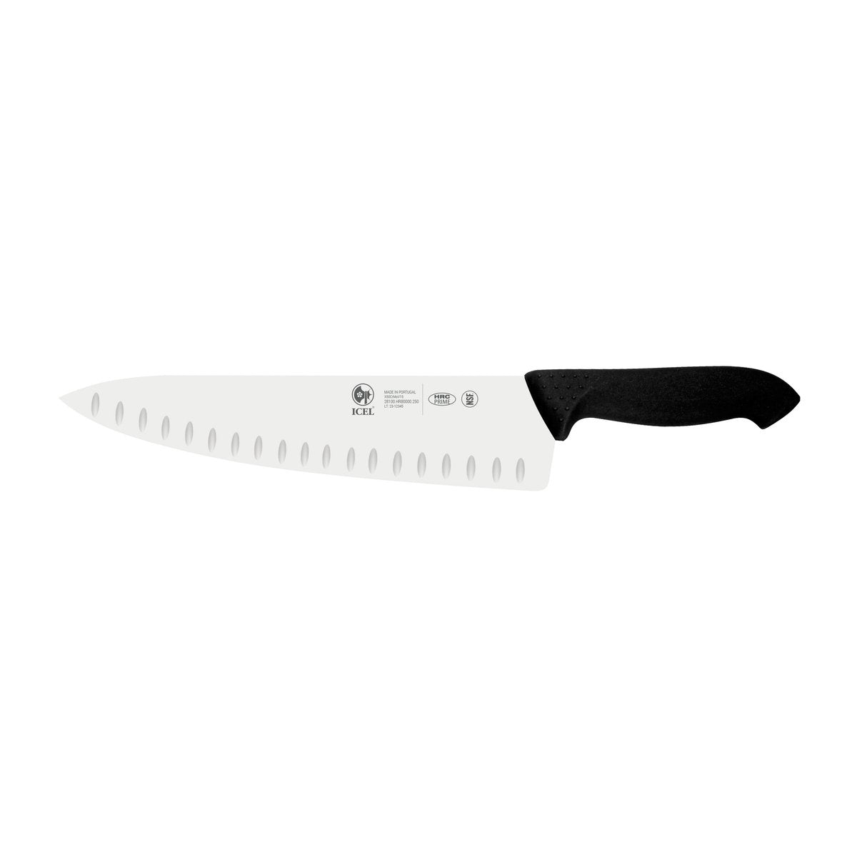 Faca de chefe alvéolos Horeca Prime 25 cm, cabo preto