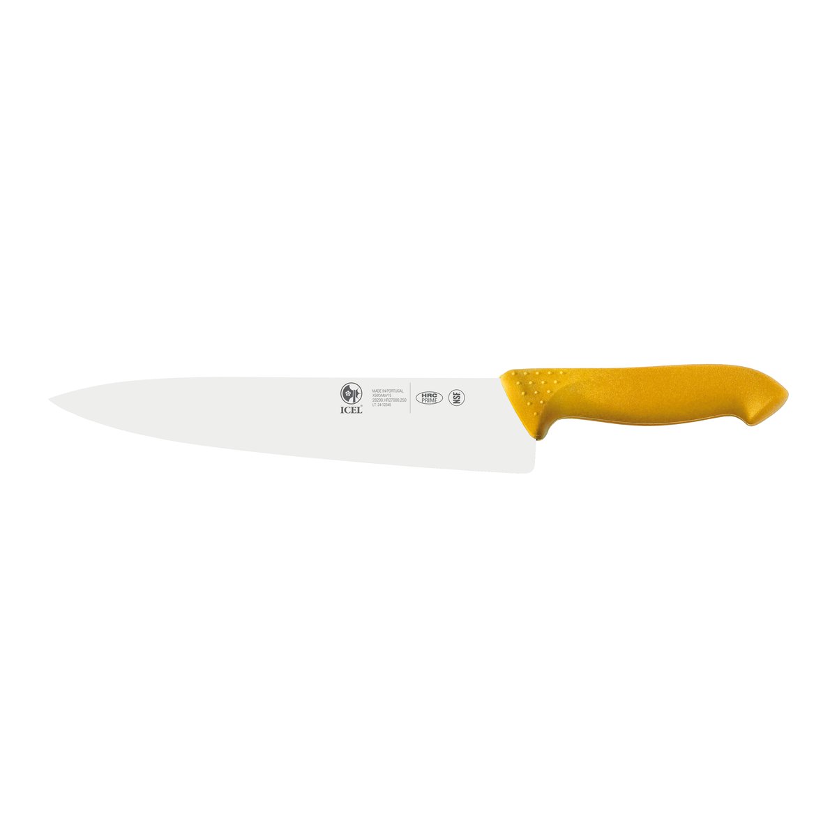 Faca de chefe lâmina estreita Horeca Prime 25 cm, cabo amarelo