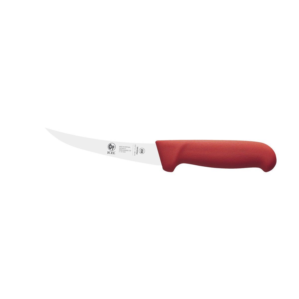 Faca para desossar semi-flexível Safe 13 cm, cabo vermelho