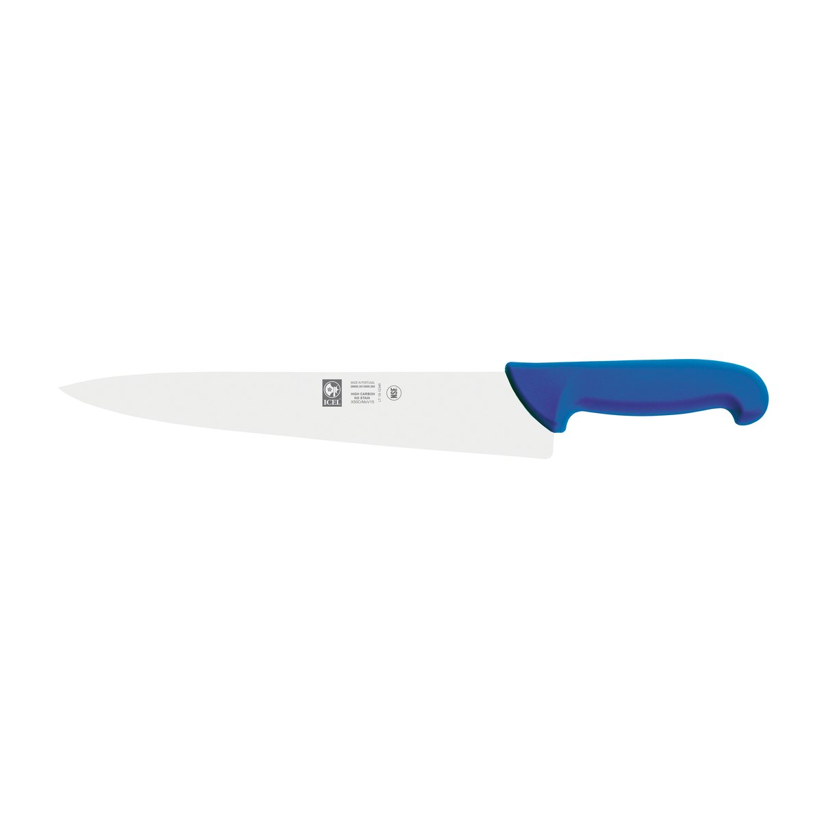 Faca de chefe lâmina grossa Safe 29 cm, cabo azul