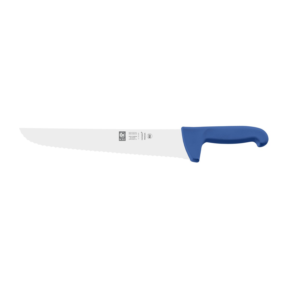 Faca de talho serrilha Safe 30 cm, cabo azul