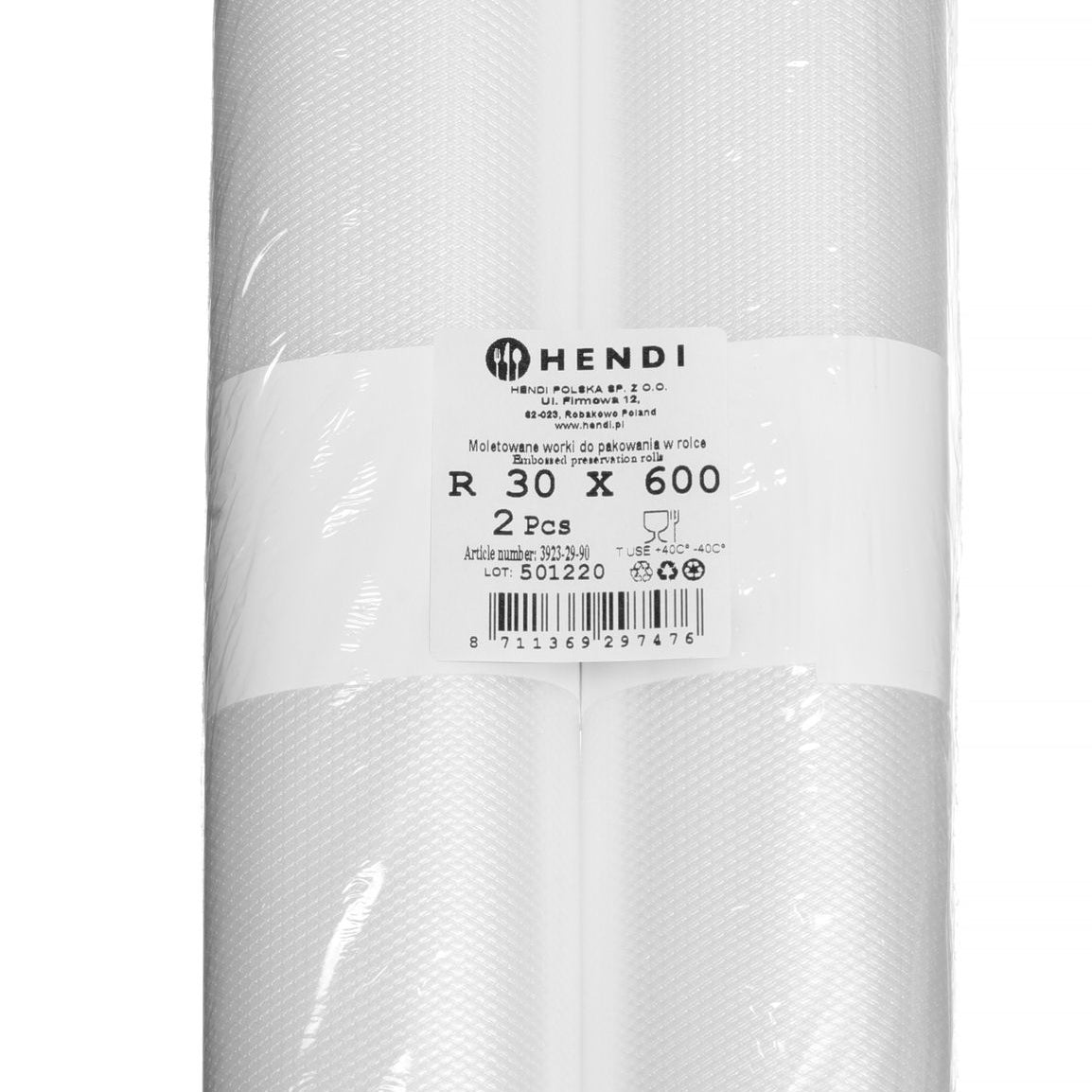 Rolo de sacos de vácuo gofrados (seal) 300x6000 mm – 2 unidades