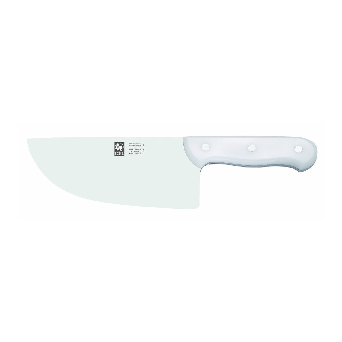 Cutelo 15 cm, 515 g, cabo branco