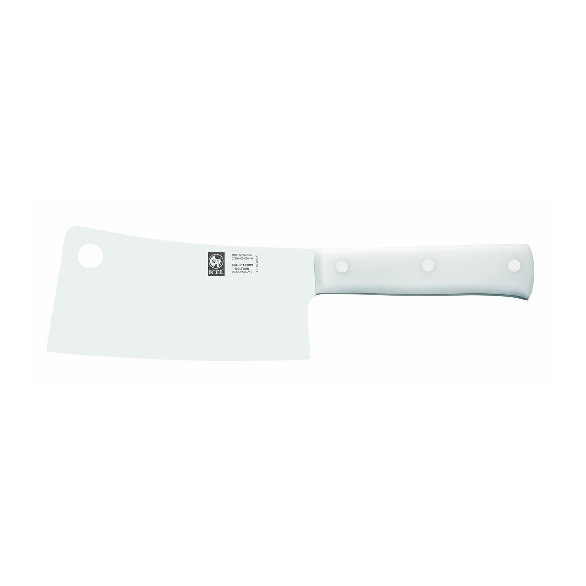 Cutelo 15 cm, 625 g, cabo branco