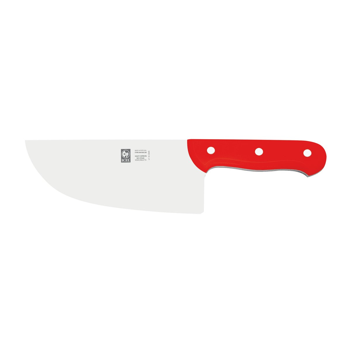 Cutelo 20 cm, 600 g, cabo vermelho